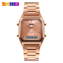 Rose gold metal band led dress wristwatch luxury armbanduhr herren high quality watch